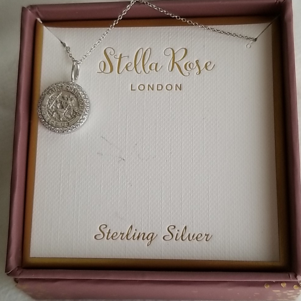 Sterling  Silver St Christopher Necklace